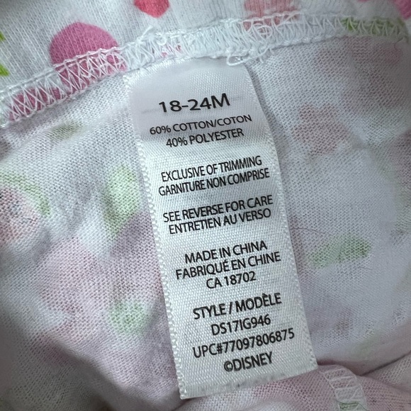 Disney Winnie The Pooh & Piglet Fruit AOP Watermelon Floral Strawberry Shorts - Picture 5 of 5